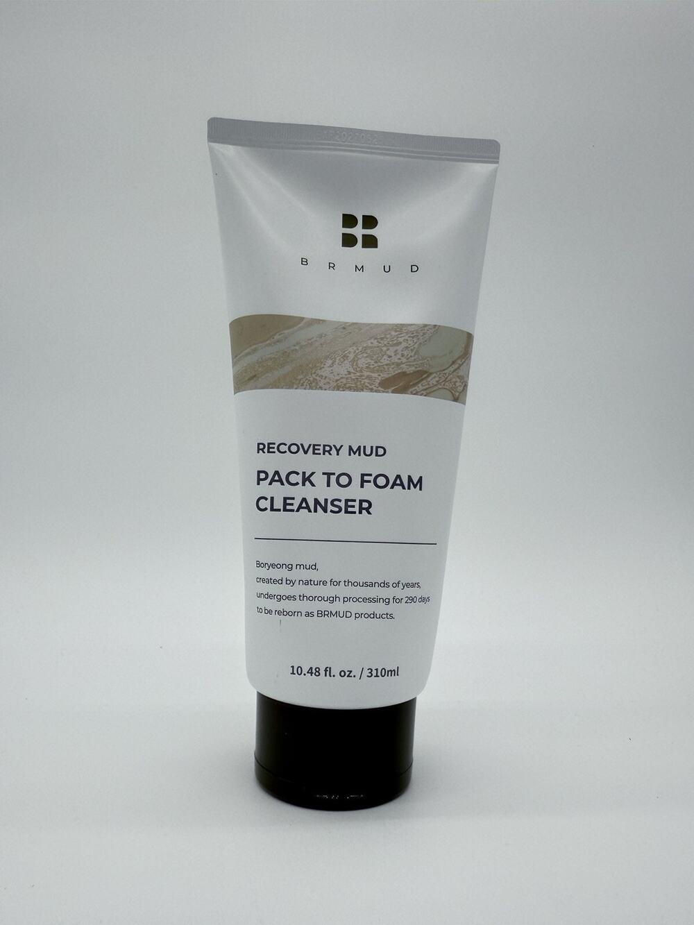 BRMUD Recovery Mud Pack To Foam Cleanser 10.48oz / 310ml Jumbo Sz Exp 06/27